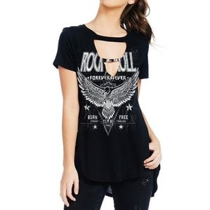 Vintage Rock n Roll Tee w/side slits